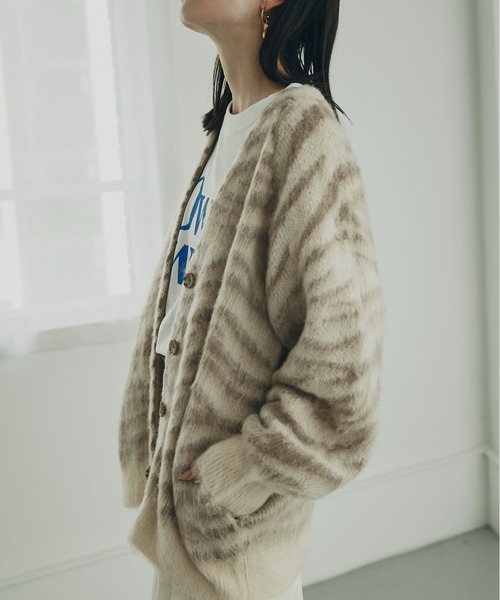 「ROSE BUD」 ニットカーディガン ONE SIZE ベージュ レディース_画像6