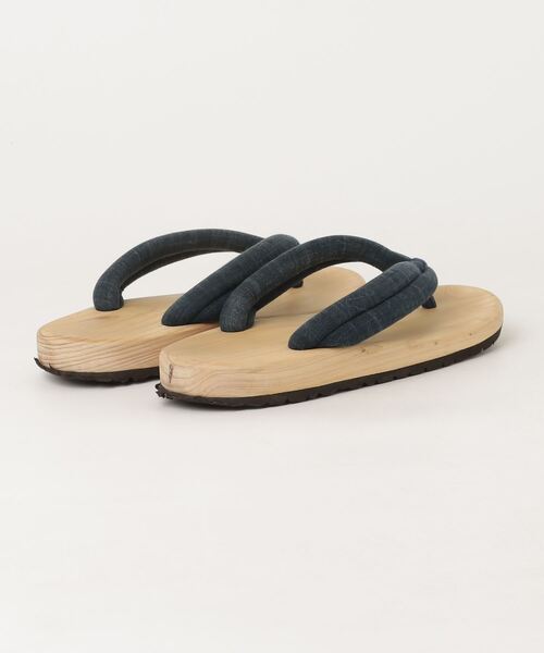 「BEAMS JAPAN」 フラットサンダル SMALL ネイビー レディース_画像2