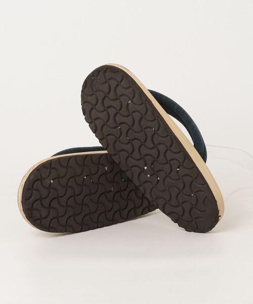 「BEAMS JAPAN」 フラットサンダル SMALL ネイビー レディース_画像3
