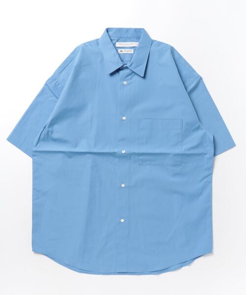 「THOMAS MASON」 半袖シャツ X-LARGE ロイヤルブルー メンズ_画像2