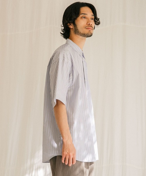 「THOMAS MASON」 半袖シャツ X-LARGE ロイヤルブルー メンズ_画像4