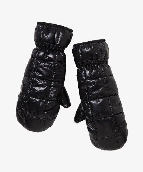   ブラック キルティング手袋 AIGLE（エーグル） 手袋 撥水 キルティンググローブ レディース メンズ