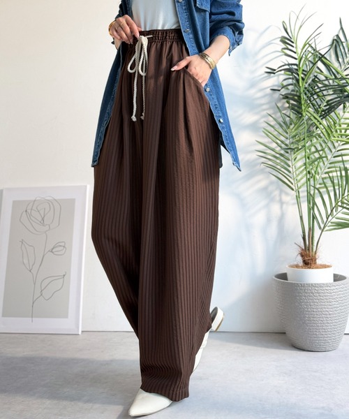 Java ワイドパンツ パンツ 「JaVaジャバコラボ」さらり涼感大人の