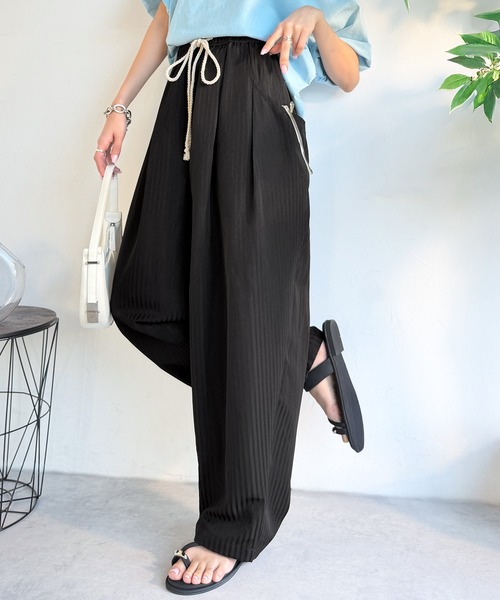 Java ワイドパンツ パンツ 「JaVaジャバコラボ」さらり涼感大人の