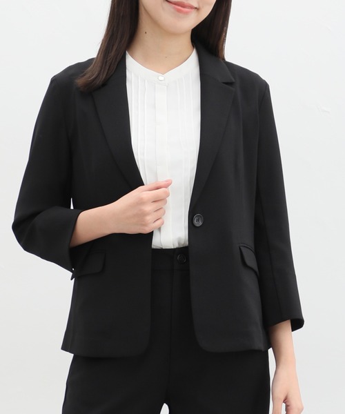 「Honeys」 テーラードジャケット M グレイッシュベージュ レディース_画像8