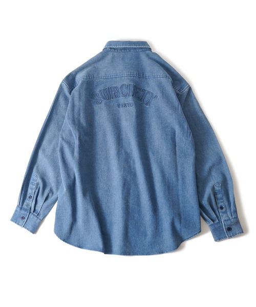 「Subciety」 長袖シャツ MEDIUM ブラック メンズ_画像6