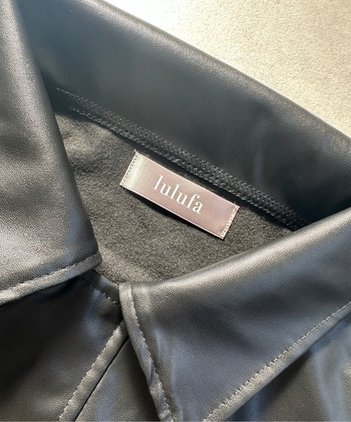 コート アウター PU オーバーサイズ フェイクレザー ジャケット/ ブルゾン 韓国 レディース メンズ | lulufa | 20