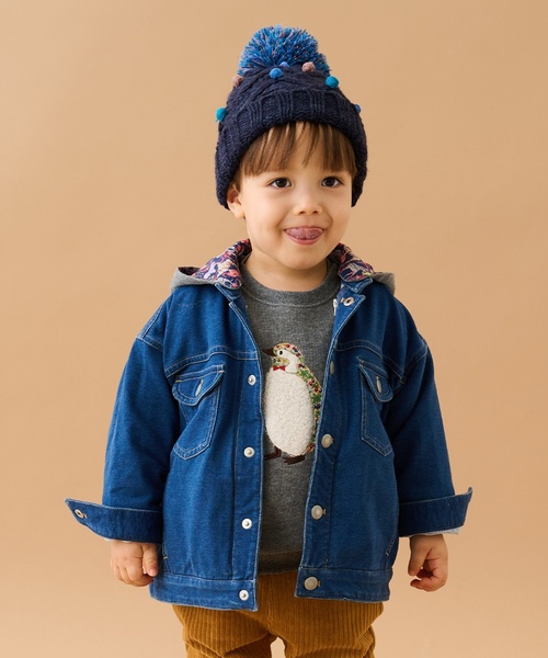 sense of wonder ブルゾン アウター 3WAYフード付ニットデニム