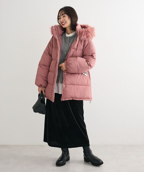 ※専用です※ダウンドロップスプリングコート((ピンク) GPCF-601 Hood Tent Down Coat | gypsohila
