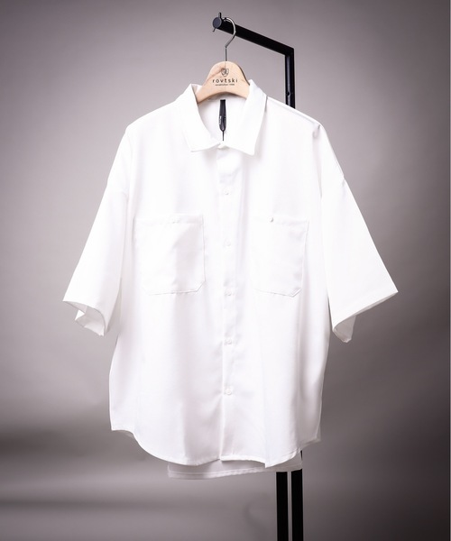 「HLM」 「HALHAM」半袖シャツ MEDIUM ブラック系その他4 メンズ_画像7