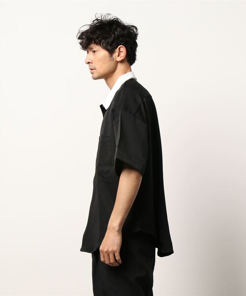 「HLM」 「HALHAM」半袖シャツ MEDIUM ブラック系その他4 メンズ_画像9