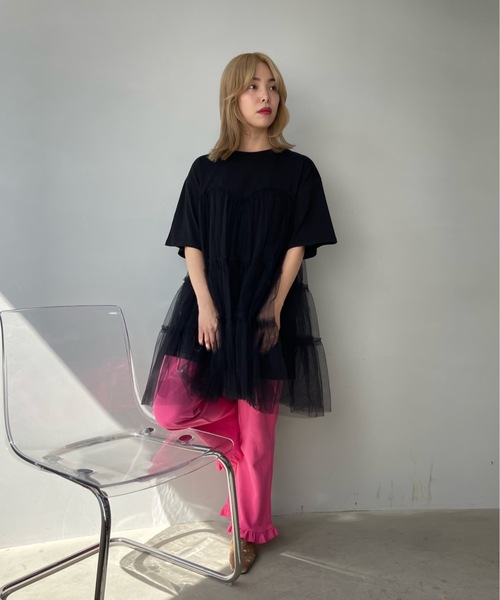 SANSeLF（サンセルフ） 7分袖ワンピース FREE グレー レディース