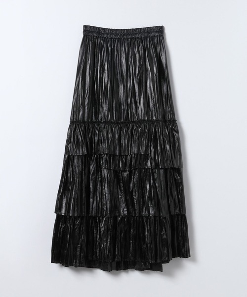 JEANASIS（ジーナシス） スカート レザーライクティアードスカート