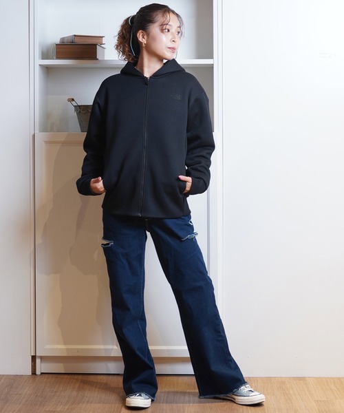 「THE NORTH FACE」 ジップアップパーカー X-LARGE ミックスグレー レディース_画像9