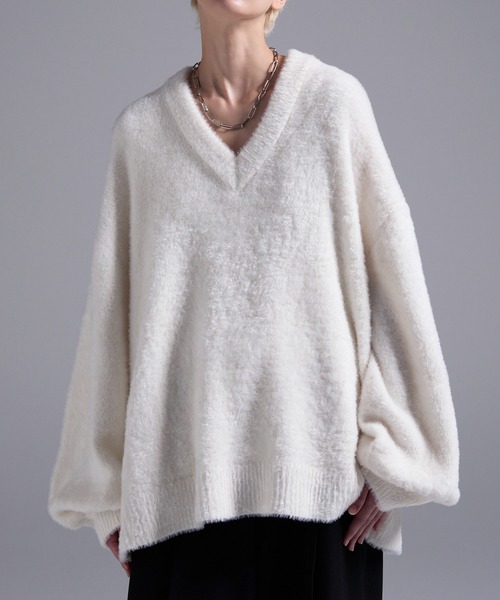 「Loose/ルース」 長袖ニット L ブラック メンズ_画像3