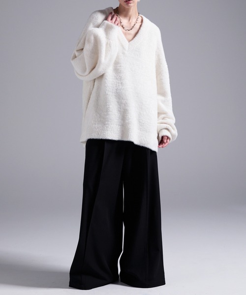 「Loose/ルース」 長袖ニット L ブラック メンズ_画像6