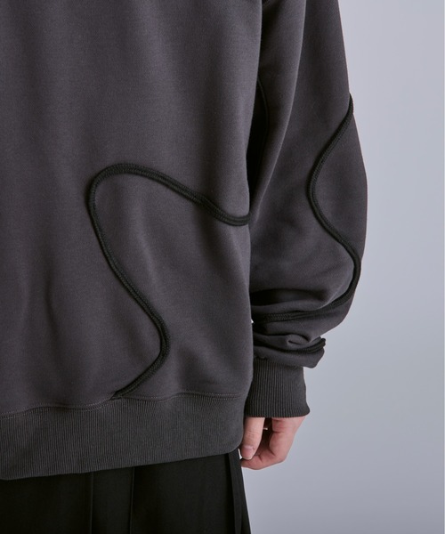 「Ellno Loset」 スウェットカットソー LARGE ブラック メンズ_画像9