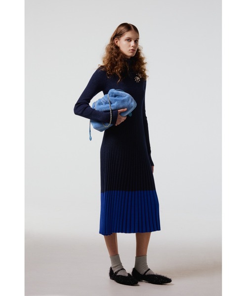 「Mila Owen」 ニットワンピース 0 レッド レディース_画像2