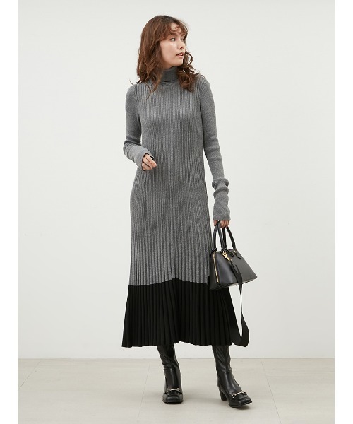 「Mila Owen」 ニットワンピース 0 レッド レディース_画像3