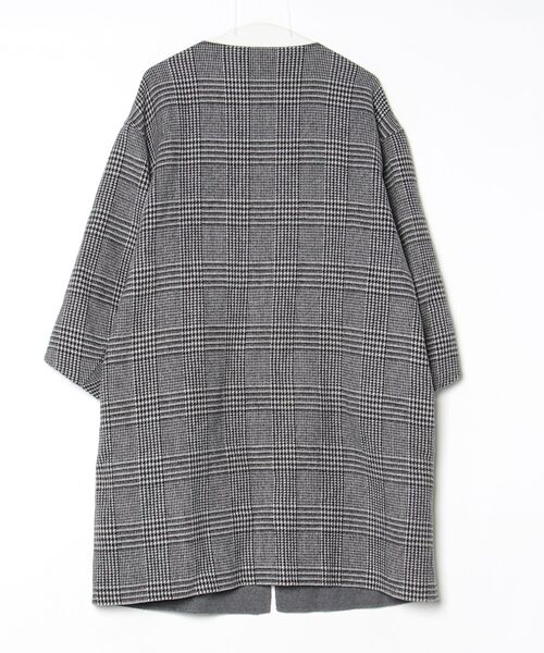 「OMNES Supremo」 ノーカラーコート FREE ブラック レディース_画像2