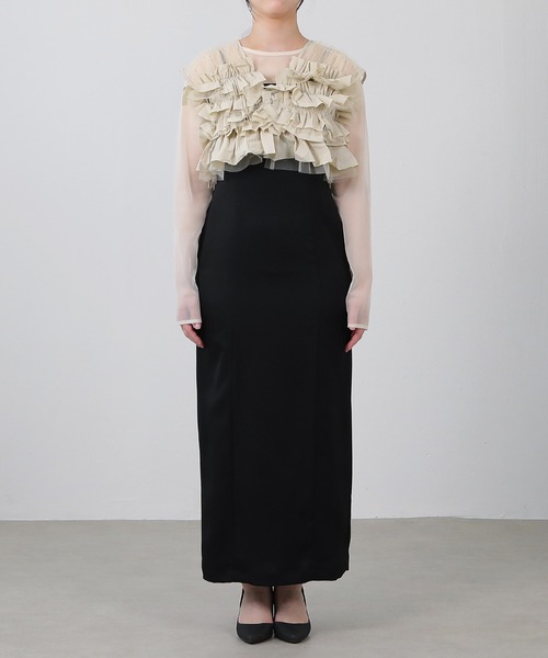 「Kana」 コンビワンピース M チャコールグレー レディース_画像5