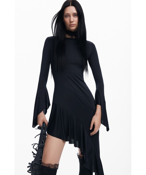 「Desigual」 長袖ワンピース X-LARGE ブラック レディース_画像3