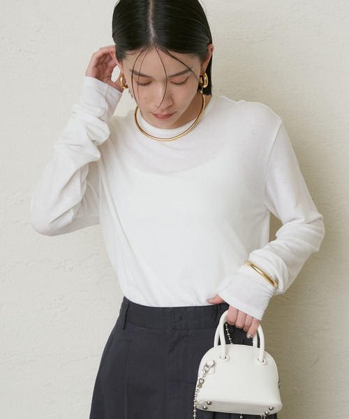 「LOUNGEDRESS」 長袖カットソー FREE ピンク レディース_画像8