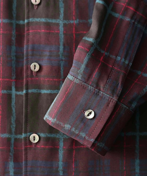 「SHAREEF」 長袖シャツ 2 ネイビー メンズ_画像3