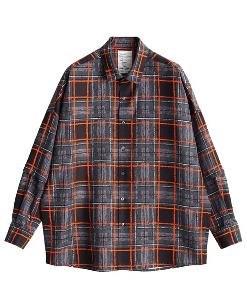 「SHAREEF」 長袖シャツ 2 ネイビー メンズ_画像4