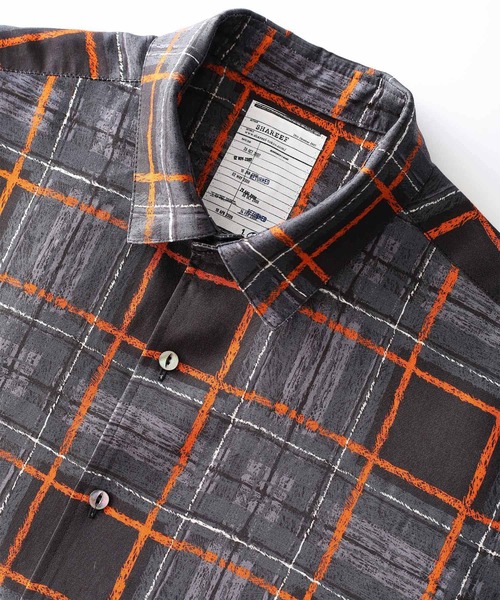 「SHAREEF」 長袖シャツ 2 ネイビー メンズ_画像7