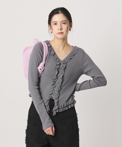 BEAUTY＆YOUTH UNITED ARROWS カーディガン フリル フロントボタン