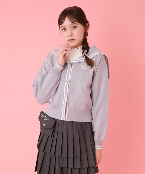 も*ん様 mezzo piano メゾピアノ カーディガン Tシャツ セット mezzo piano Junior（メゾピアノ ジュニア） アンサンブル セーラー