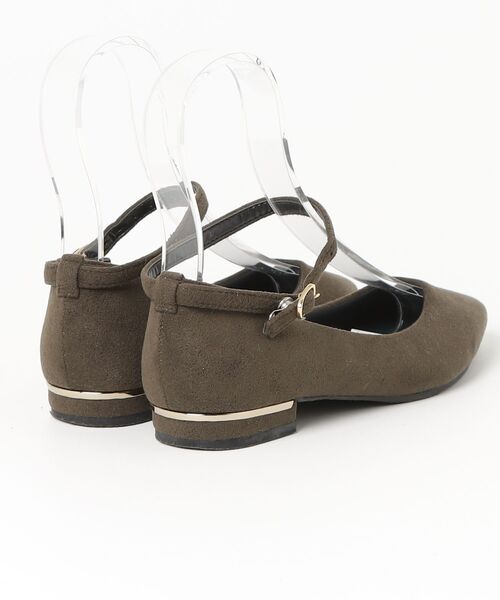 「ESPERANZA」 フラットパンプス 22.5cm グリーン レディース_画像2