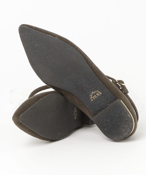 「ESPERANZA」 フラットパンプス 22.5cm グリーン レディース_画像3