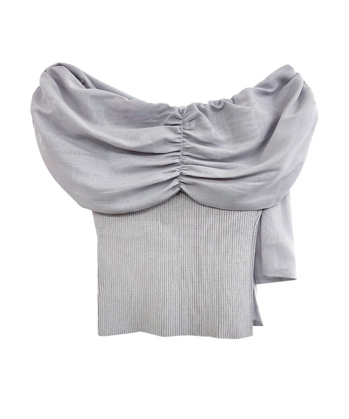 Rose Muse（ロゼミューズ） Airly ribbon off shoulder tops