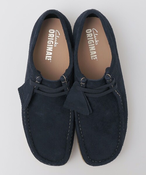 【希少・美品】ビューティー＆ユース 別注CLARKSWALLABEE NAVY Clarks for BEAUTY&YOUTH 他では手に入らないWALLABEE BOOT(ワラビー
