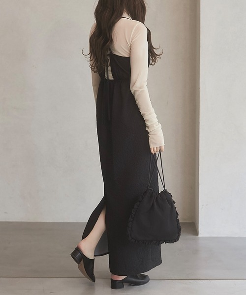 「Meiru」 キャミソールワンピース SMALL ブラック レディース_画像8