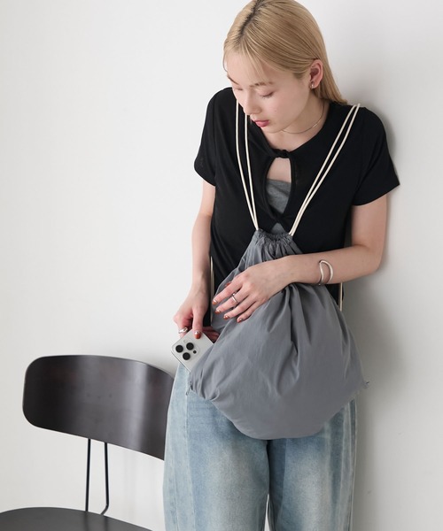 「forksy.」 リュック FREE チャコールグレー レディース_画像4