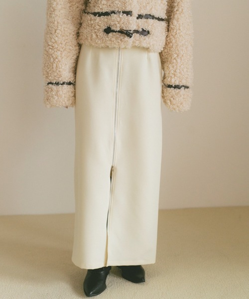 「VANNIE U」 タイトスカート SMALL アイボリー レディース_画像5