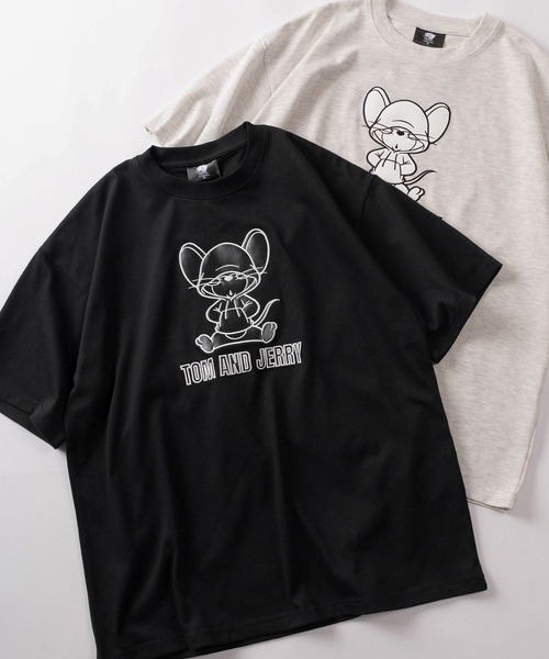 tシャツ 「71」「TOM＆JERRY/トムとジェリー」アップリケ サガラ刺繍