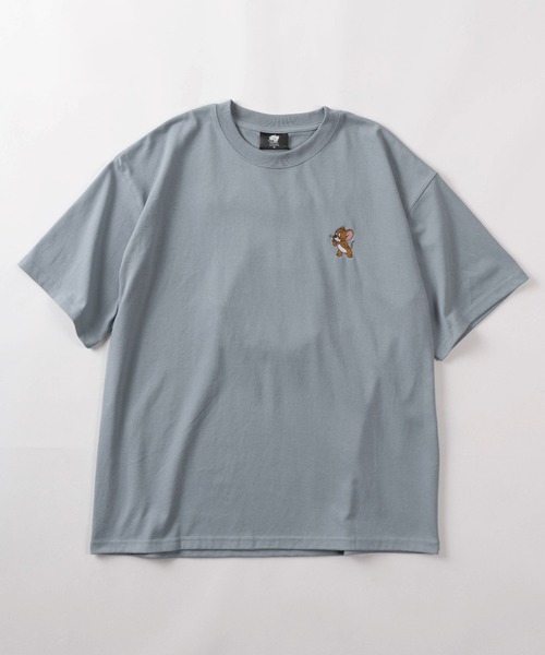 tシャツ 半袖 「71」「TOM＆JERRY/トムとジェリー」アップリケ サガラ