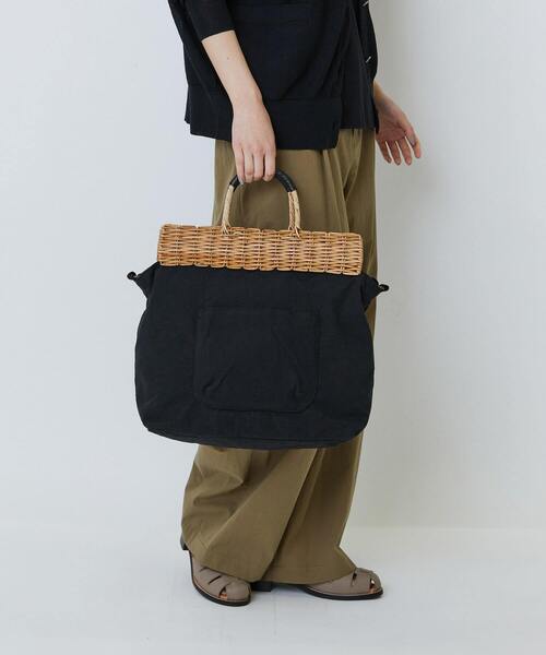 LOISIR ショルダーバッグ バッグ 「2WAY」異素材コンビトートバッグ