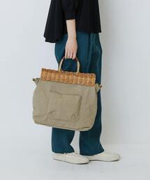 LOISIR ショルダーバッグ バッグ 「2WAY」異素材コンビトートバッグ
