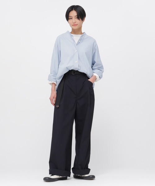 MHL 長袖ブラウス MHL.（エムエイチエル） ブラウス シャツ GRAPHIC COTTON STRIPE