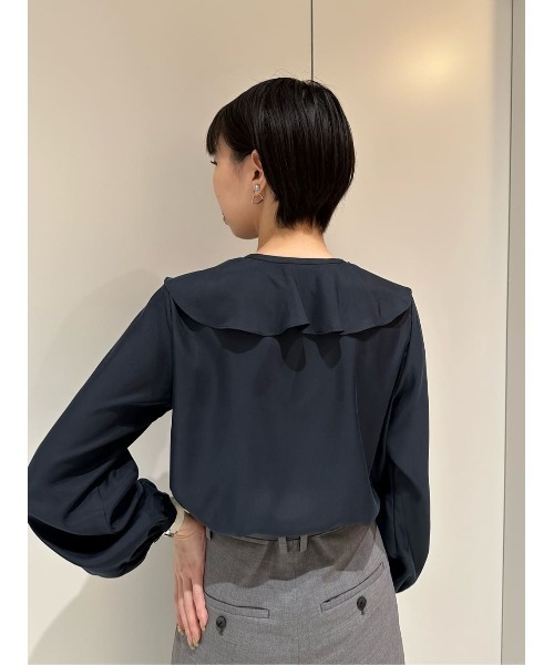 フリル エストネーション Tシャツ ESTNATION - エストネーション ESTNATION 袖フリルカットソー 半袖 38