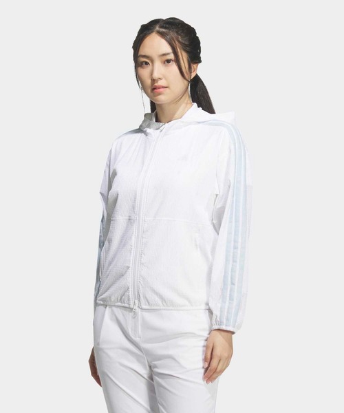 アディダス ゴルフ XL ジャケット 上着 アウター 白 防寒 撥水 防風 adidas（アディダス） ブルゾン アウター フルジップジャケット
