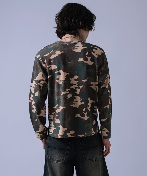 improves（インプローブス） tシャツ カモフラ クロスロゴ ヘンリー