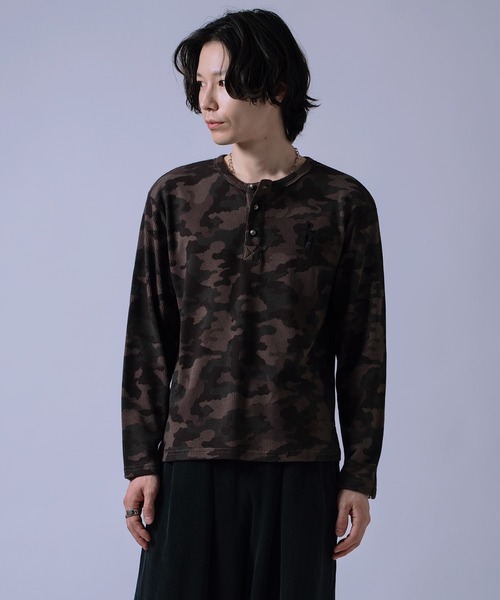 improves（インプローブス） tシャツ カモフラ クロスロゴ ヘンリー