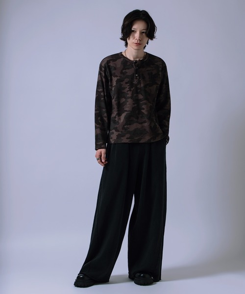 improves（インプローブス） tシャツ カモフラ クロスロゴ ヘンリー
