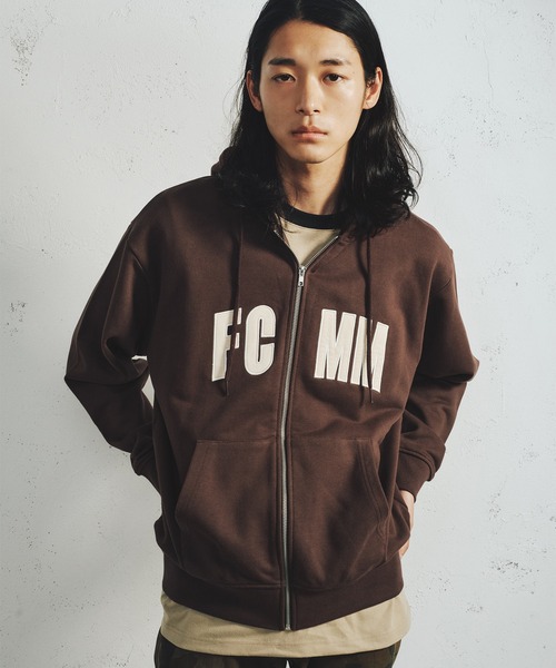 「FCMM」 ジップアップパーカー LARGE ネイビー メンズ_画像5